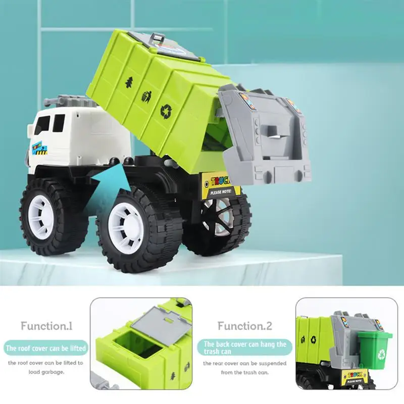 Garbage Sorting Taxi Car Model With 4 Tanks Sanitation Truck Toy Children'S Educational Gift | Игрушки и хобби