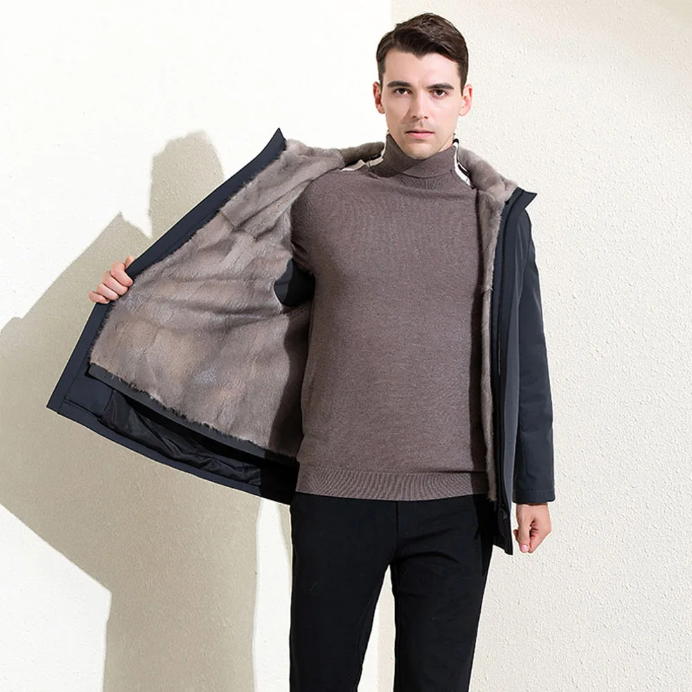 Развивающий коврик для ползания роскошный мех норки с подкладкой парки мужчин