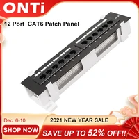 onti network tool kit 12 port cat6 patch panel rj45 networking wall mount rack mount bracket