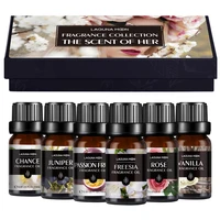lagunamoon 6pcs gift set the scent of her premium fragrance oil 10ml oils rose freesia juniper vanilla passion fruit chance