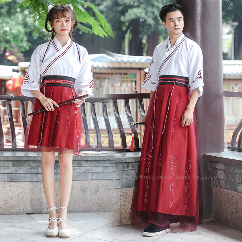 Hanfu Традиционный китайский костюм для женщин и мужчин династии Тан праздничный