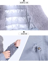 New hooded coat in 2020 made of real fox fur coat fox fur collar warm down jacket lined overcoat