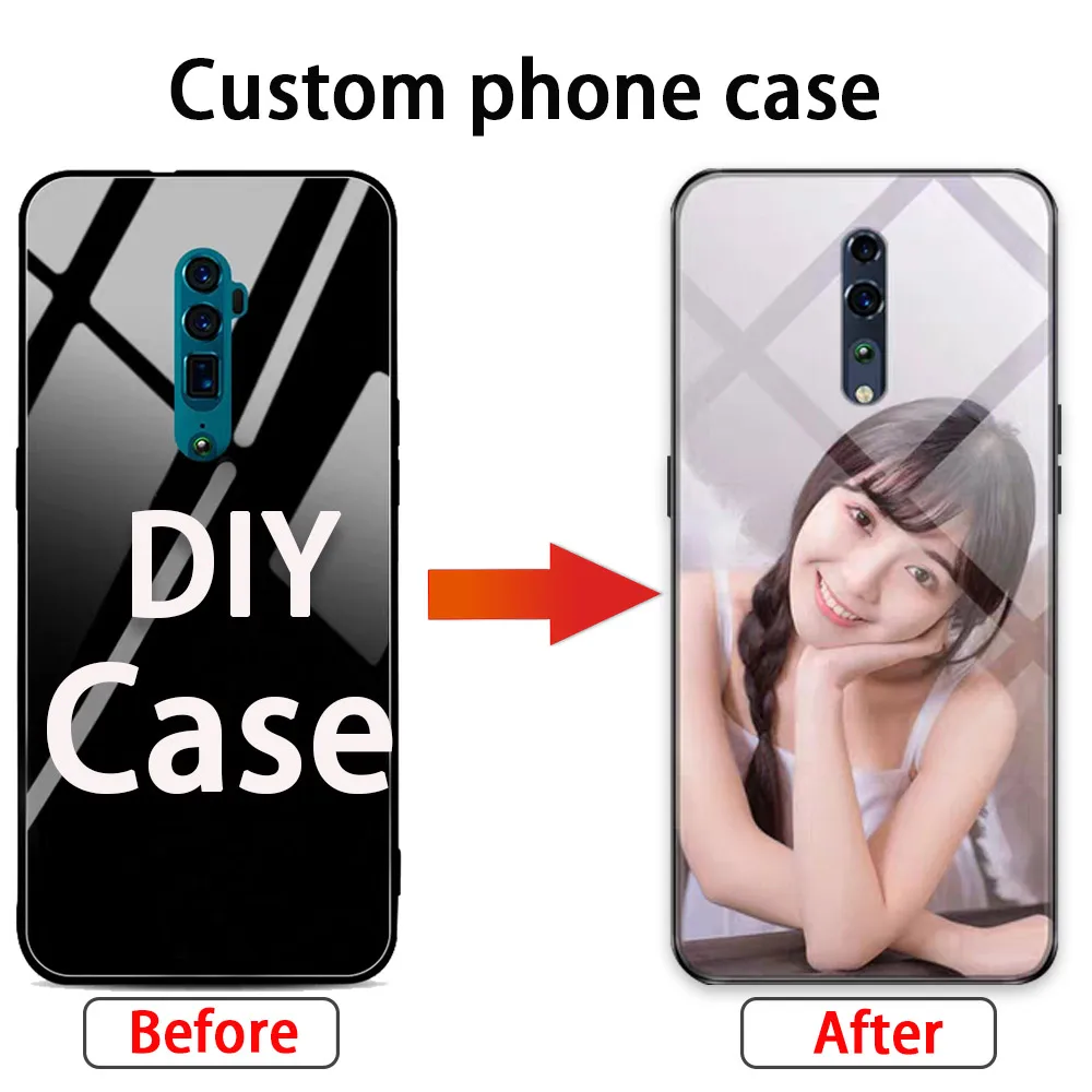 01 Модный чехол для телефона DIY для Oppo Reno Z 10X F11, индивидуальная Настройка, стеклянный чехол для Realme X, уникальный подарок на заказ - Цвет: 01