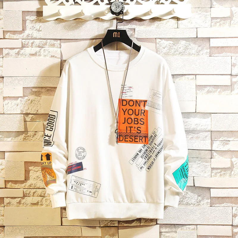 

Men's Sweater Casual Korean Harajuku Hip-hop Pullover High Quality Printing Fashion Men's Clothing Pullover Oversized Size 5XL