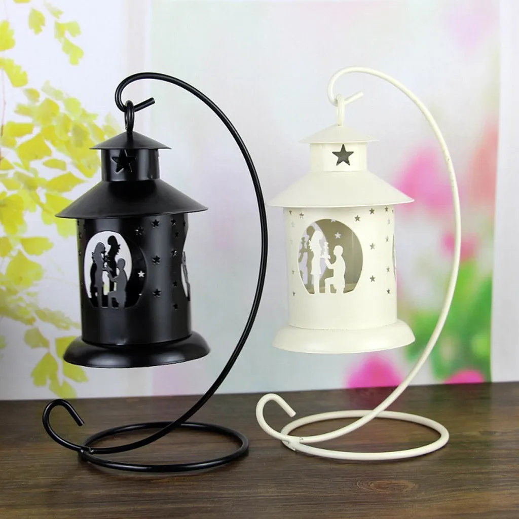 Подвесной подсвечник в стиле ретро железный на День святого Валентина украшения