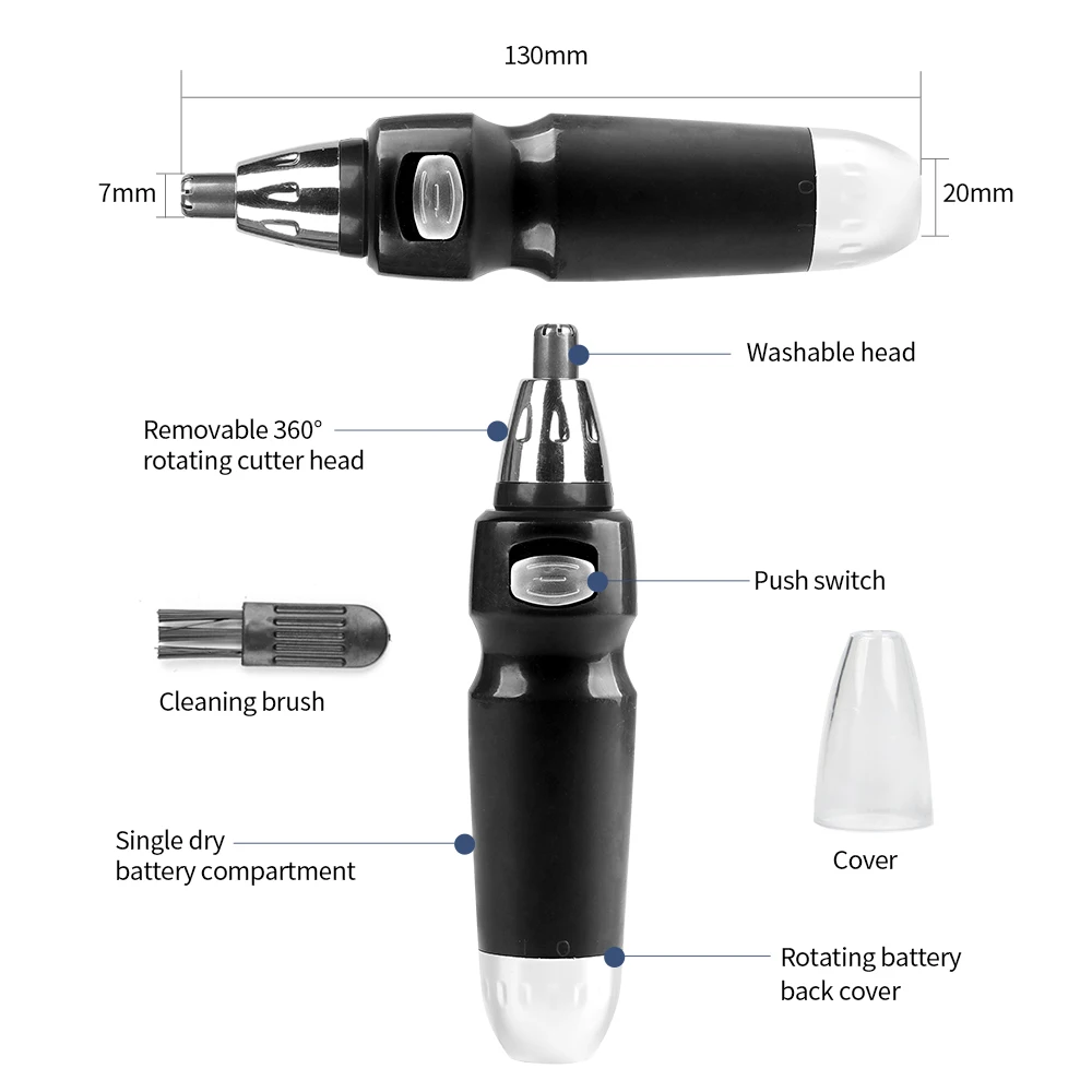 Электрический триммер для носа и ушей стрижки бритва безболезненные волосы