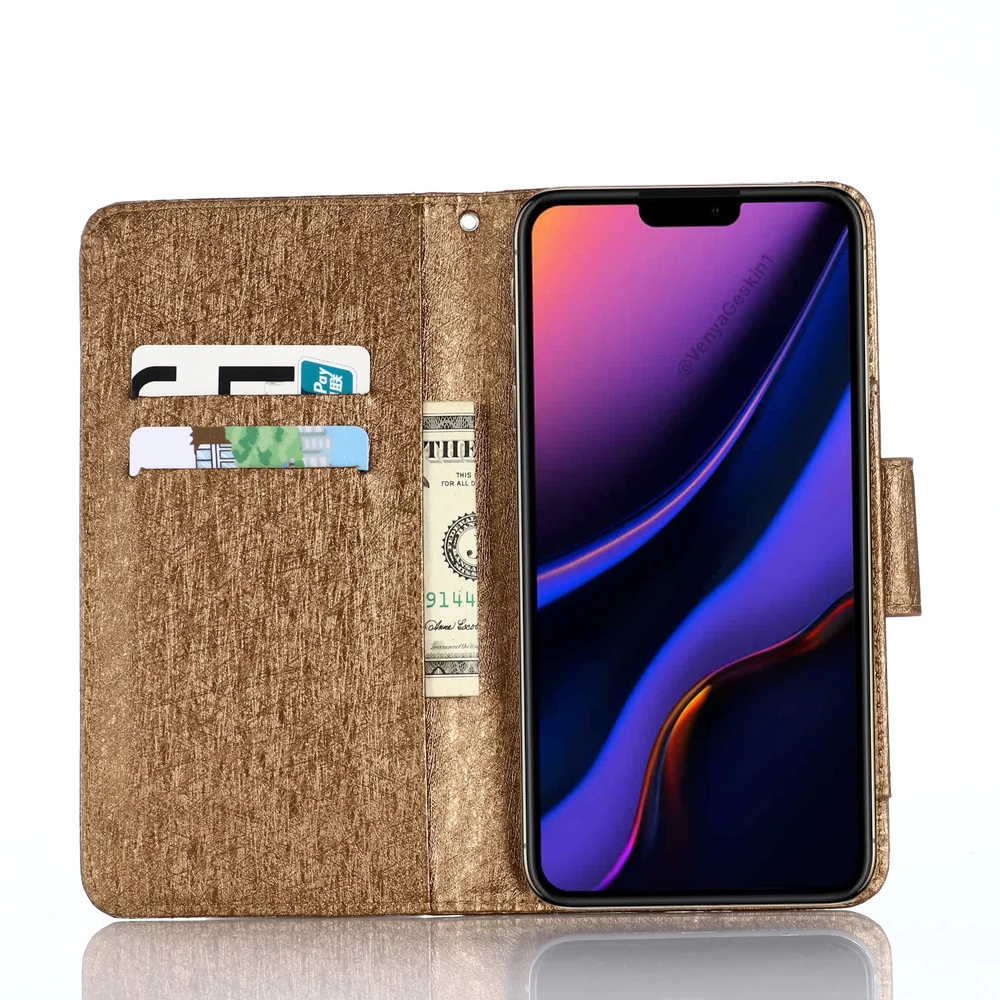 GUCOON Шелковый чехол с узором для OPPO Reno 10x Zoom 5G 2 Reno2 Z F из искусственной кожи книга флип телефон чехол бумажник Сумка Кошелек