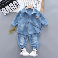 spring and autumn new childrens infant suit boys and girls childrens letter printed long sleeve zipper jacket trousers set