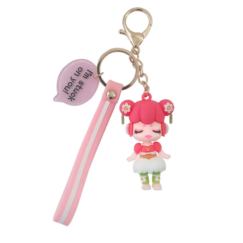 

New antique fairy key chain pendant lovely girl schoolbag small pendant girl heartnet red gift chain