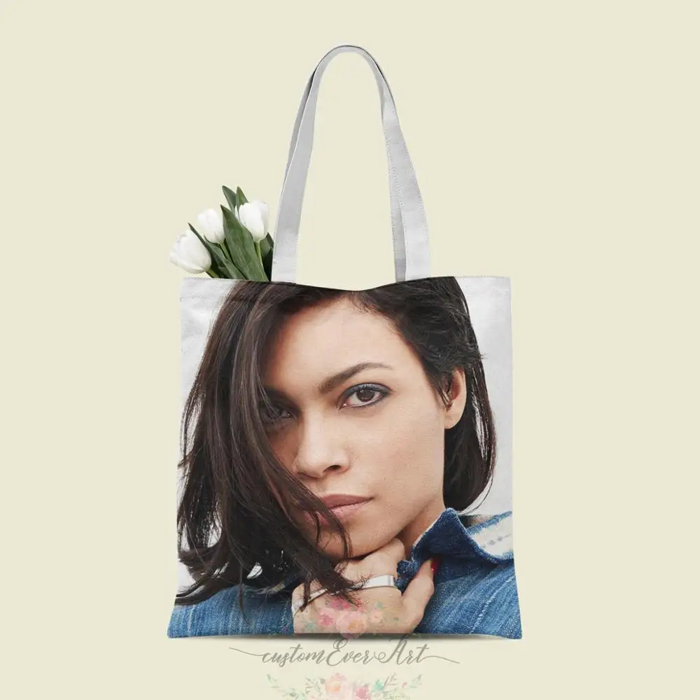 

Rosario Dawson tote bag custom canvas tote bags for women for teacher Birthday Bags Gift Bag personalized gifts