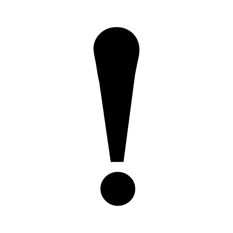 

W-0591 Simple Cartoon Exclamation Mark Modeling Personality Stickers PVC Hot Selling Auto Motorcycle Waterproof Creativity Decal