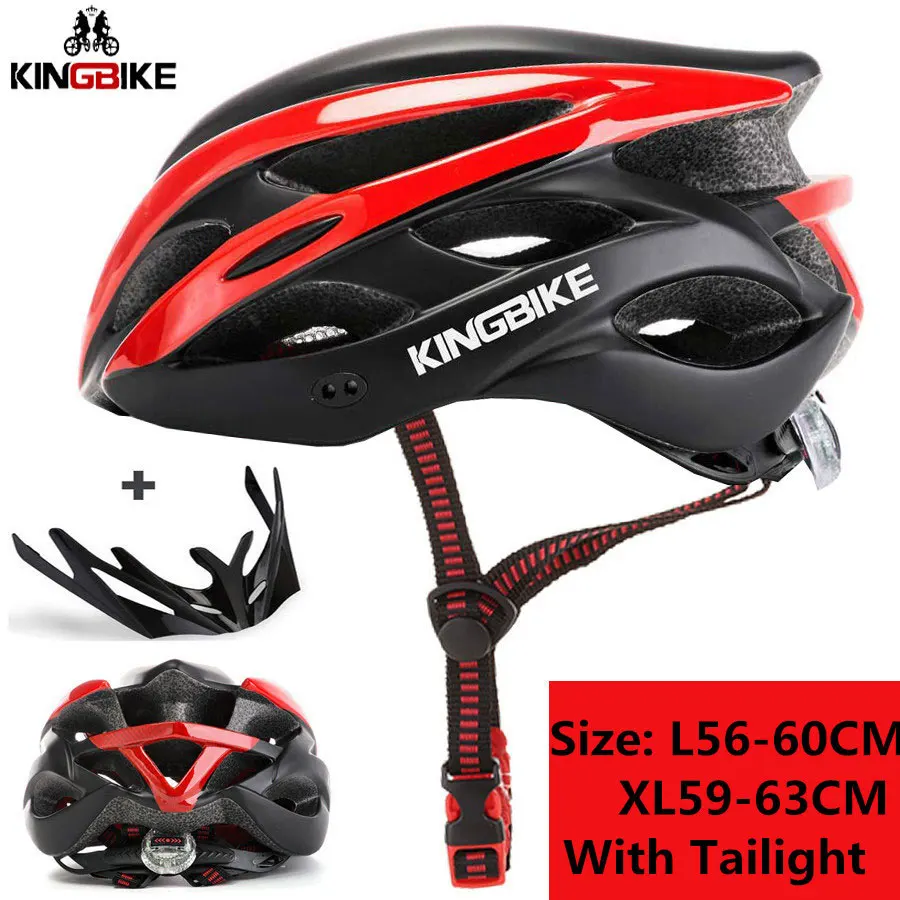 KINGBIKE, новинка, MTB, дорожный шлем, велосипедный, для женщин и мужчин, интегрально формованный, ультра-светильник, шлем, велосипедные шлемы, светильник, capacete ciclismo - Цвет: J-872-red