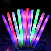 30pcs led flashing bubble luminous stick toy bar prom props colorful fluorescent flash party wedding birthday party accessories
