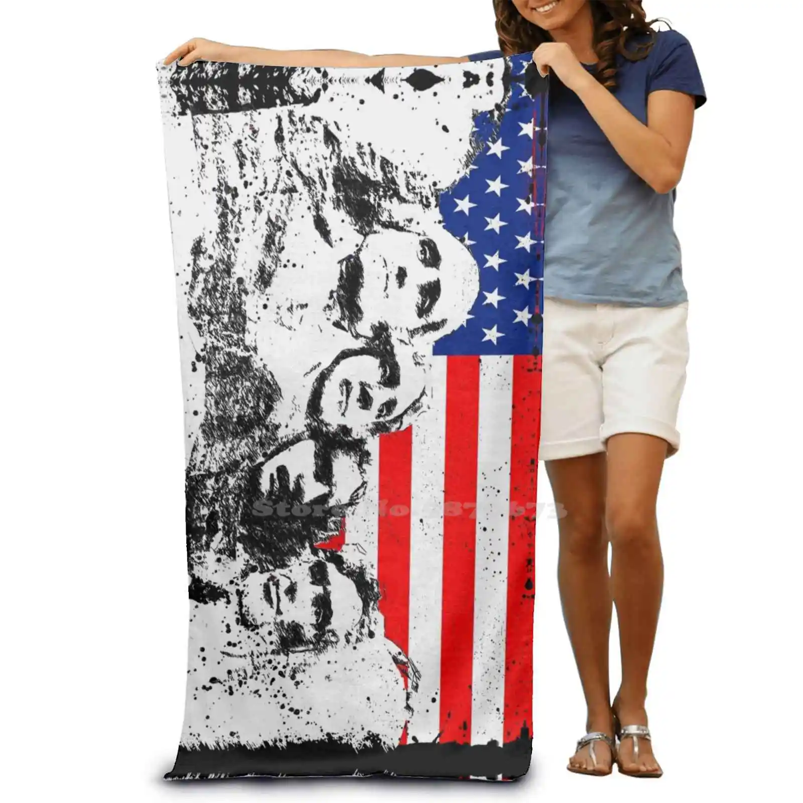 Крепление с флагом США Rushmore на заказ Мягкие спортивные полотенца для дома и улицы