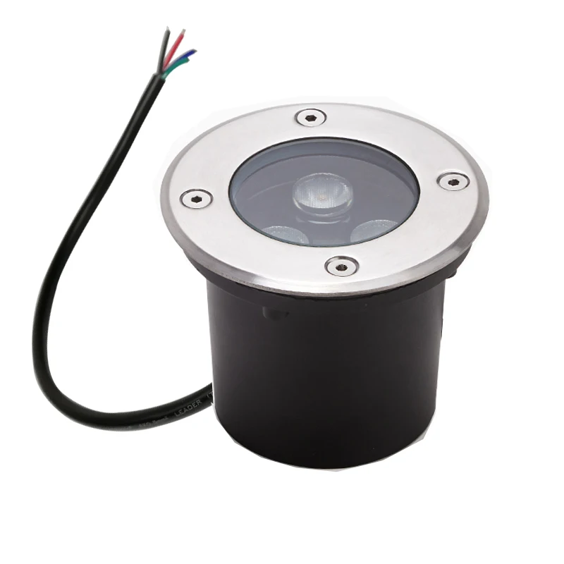 Внешний контроль 4 проводной RGB светодиодный подземный светильник напольный