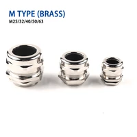 1pcs ip68 brass nickel metal waterproof cable glands cable bushings connector m25m32m40m50m63