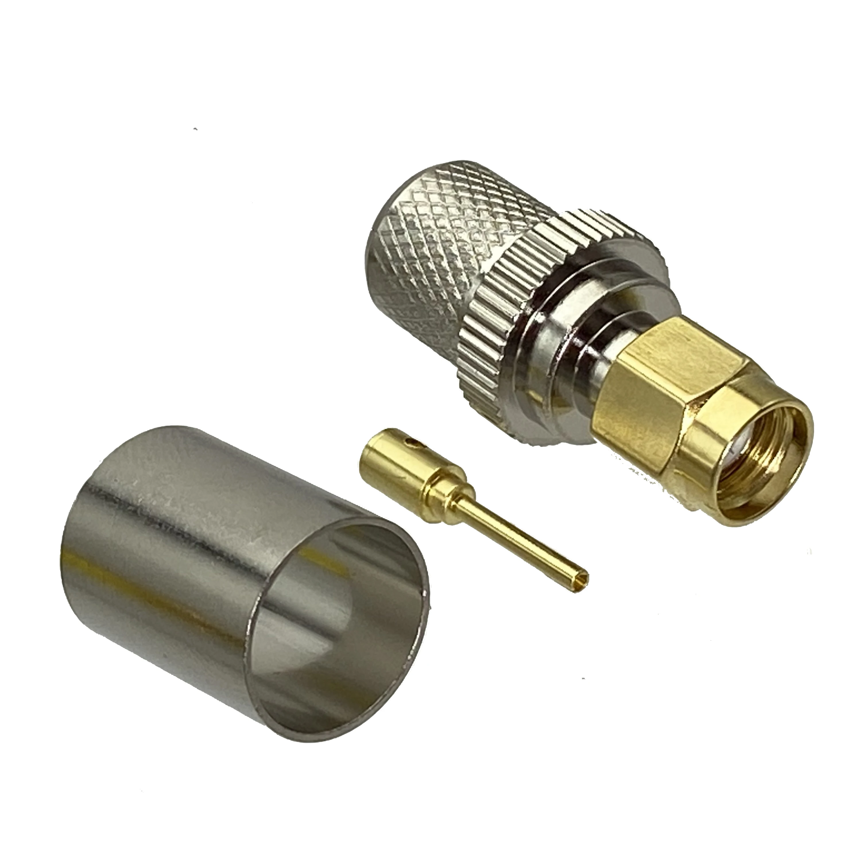 1 шт. коннектор RP SMA штекер обжим для кабеля RG8 LMR400 RG213 50 Ом RF адаптер коаксиальный
