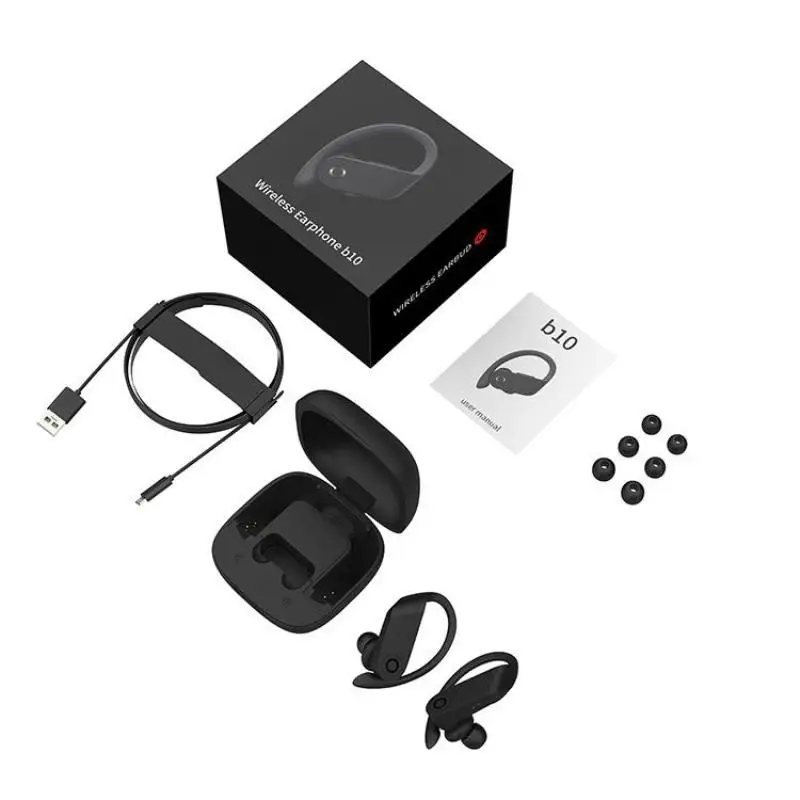B10 TWS Bluetooth Headphones Wireless Earphone 5.0 Waterproof Sport headset Charge Earbuds Airbuds PK Q62 | Электроника