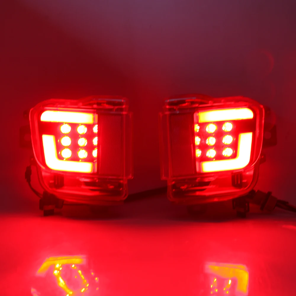 

2PCS LED Rear Tail Fog Lamp Rear bumper light replacement For Toyota Land Cruiser 200 FJ200 LC200 -2019 2020 Accessories