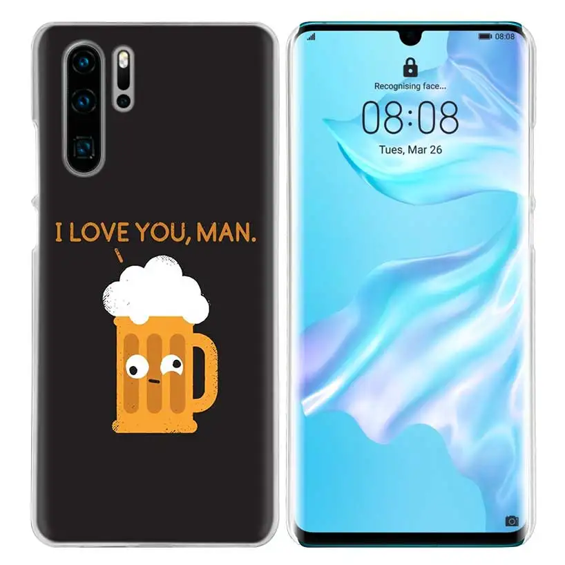 04 Жесткий чехол-накладка из поликарбоната для huawei Honor P20 mate 20 10 P10 P9 P8 8X9 Lite P Smart+ Plus Nova 3i прозрачный чехол с изображением пива - Цвет: 04