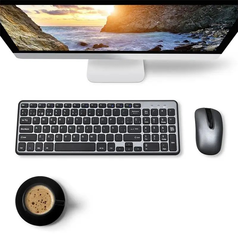 

Wireless Keyboard Mouse Combo for Home Office School Accessory No Battery