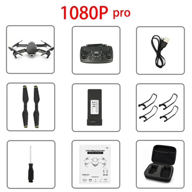 1080P pro Global drone EXA Dron with camera HD1080P WiFi FPV drone 4K RC helicopter FPV helicopter drone VS drone E58 E520 quadcopter - Color: 1080P pro