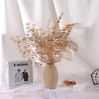 golden imitation flower material eucalyptus small fan bean leaf wedding home decoration arrangement fake plant