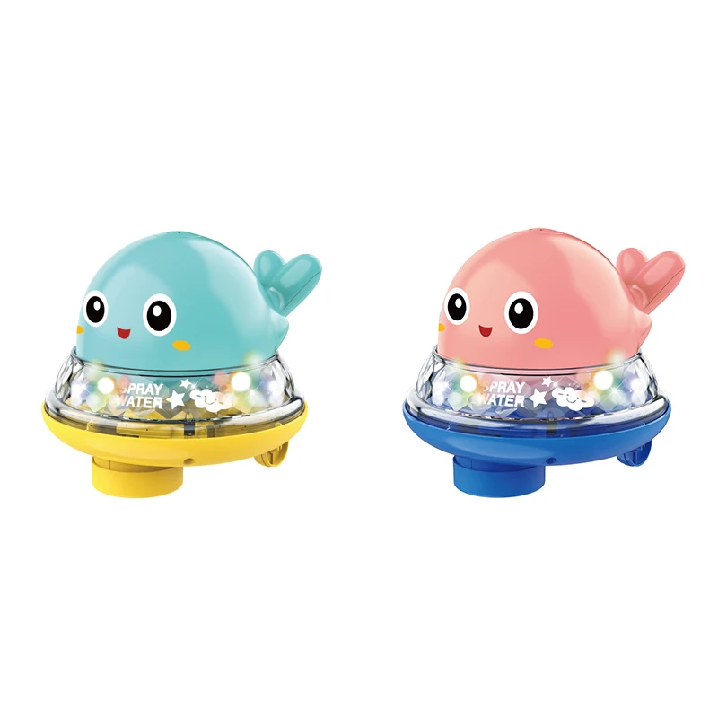 

Cute Whale Infant Bath Toys Baby Electric Induction Sprinkler Ball With Light Music Children Water Spray Play Ball Funny Gifts