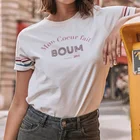 Женская хлопковая футболка в полоску, с круглым вырезом и коротким рукавом
