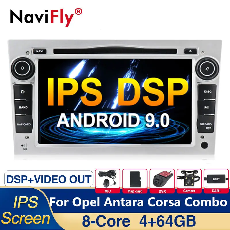 Автомобильный dvd плеер 8 ядер 4 + 64 ГБ Android 9 0 для Opel Astra H Combo Antara Zafira Vivaro Corsa GPS