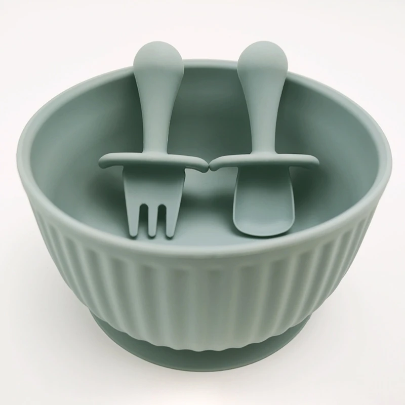 

Food Grade Silicone Baby Suction Bowl Non-Slip Children Dinner Plate Tableware