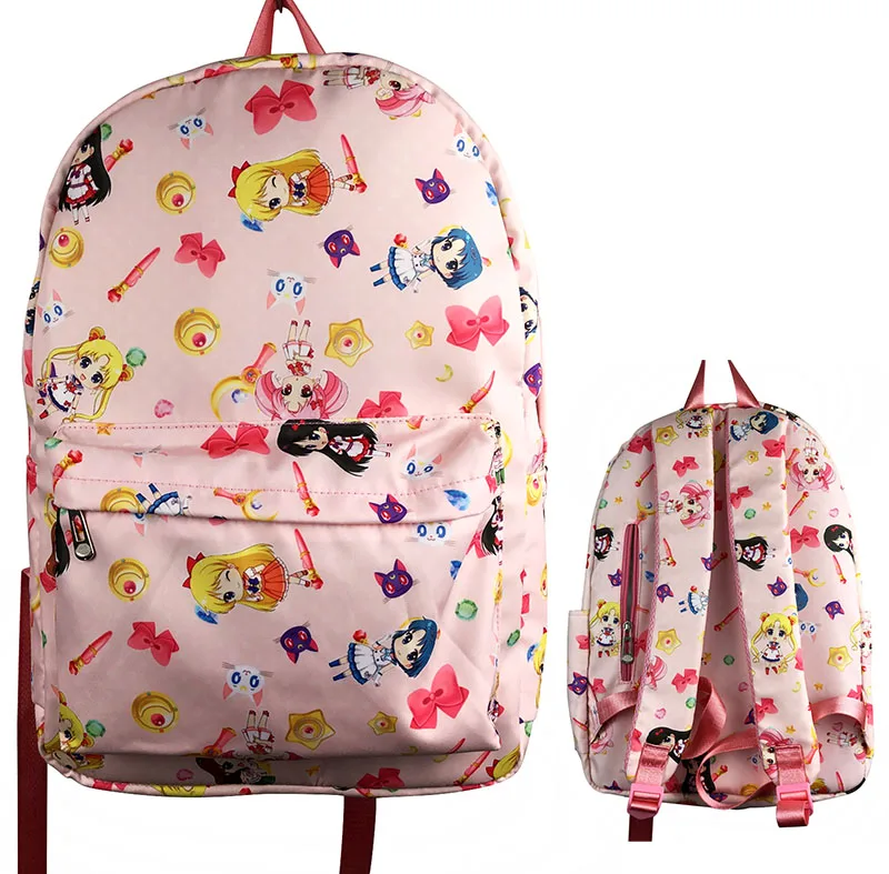 

Sailor Moon Pink Fashion Backpacks Rucksacks Cartoon Backpack Casual Student School bags travel Knapsack Unisex New