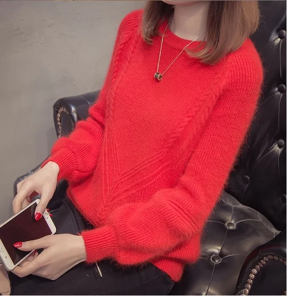 

New lazy style candy color loose pullover women's sweater short women's sweater
