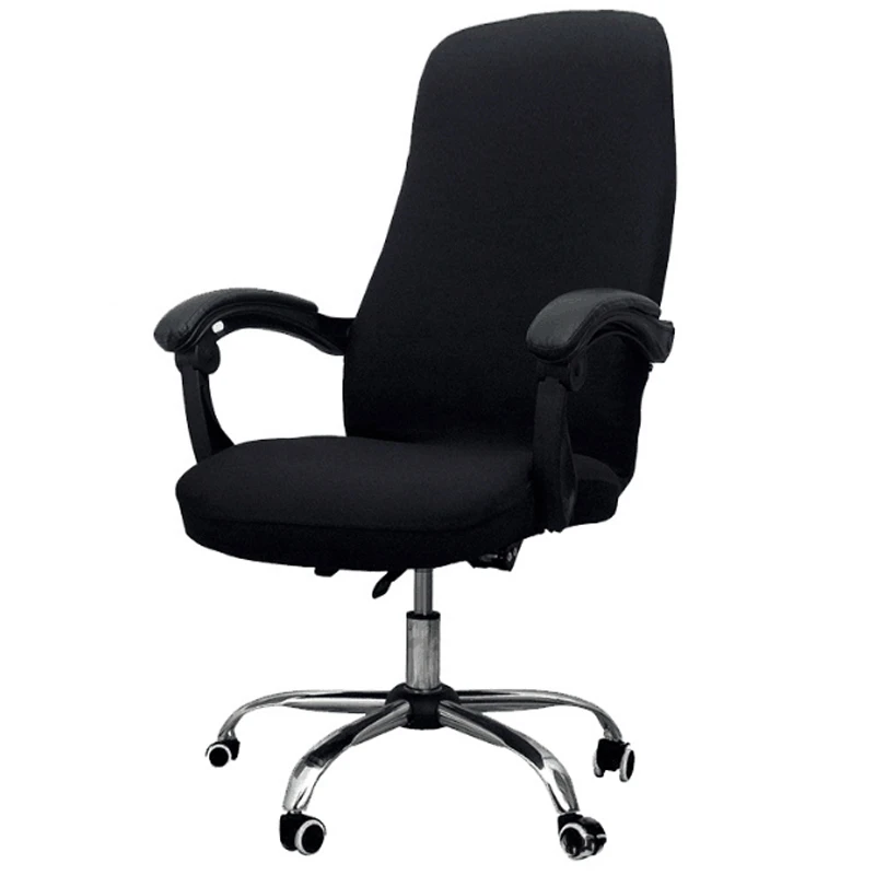 

Офисные эластичные чехлы на кресла, сиамские Чехлы для офисных стульев, вращающееся кресло, компьютерное кресло, защитный чехол (черный)