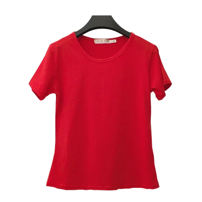 Футболка женская однотонная базовая Повседневная рубашка в стиле Харадзюку топ