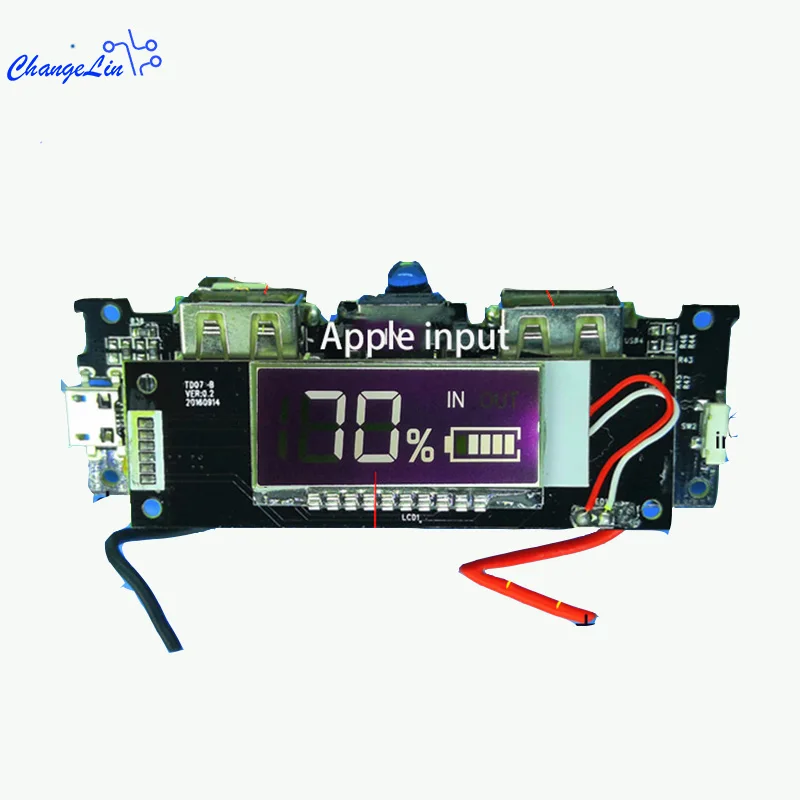 5V 2A Дополнительный внешний аккумулятор модуль плата питания для мобильных