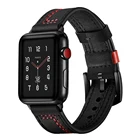 Кожаный ремешок для Apple Watch band 44 мм40 мм iwatch 42 мм38 мм, ретро браслет для наручных часов correa apple watch Series 3 4 5 se 6