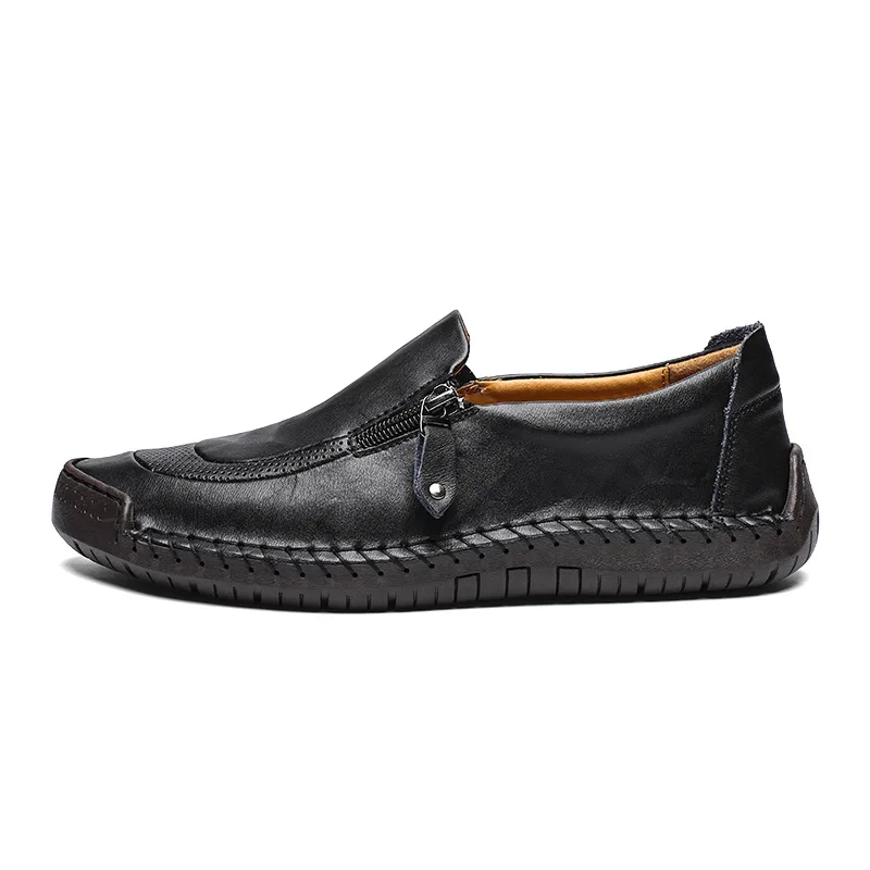 

2021 Summer Fashion Business Leather Shoes Large Size Lazy Shoes Casual Pea Shoes Men Driving Shoes plus size