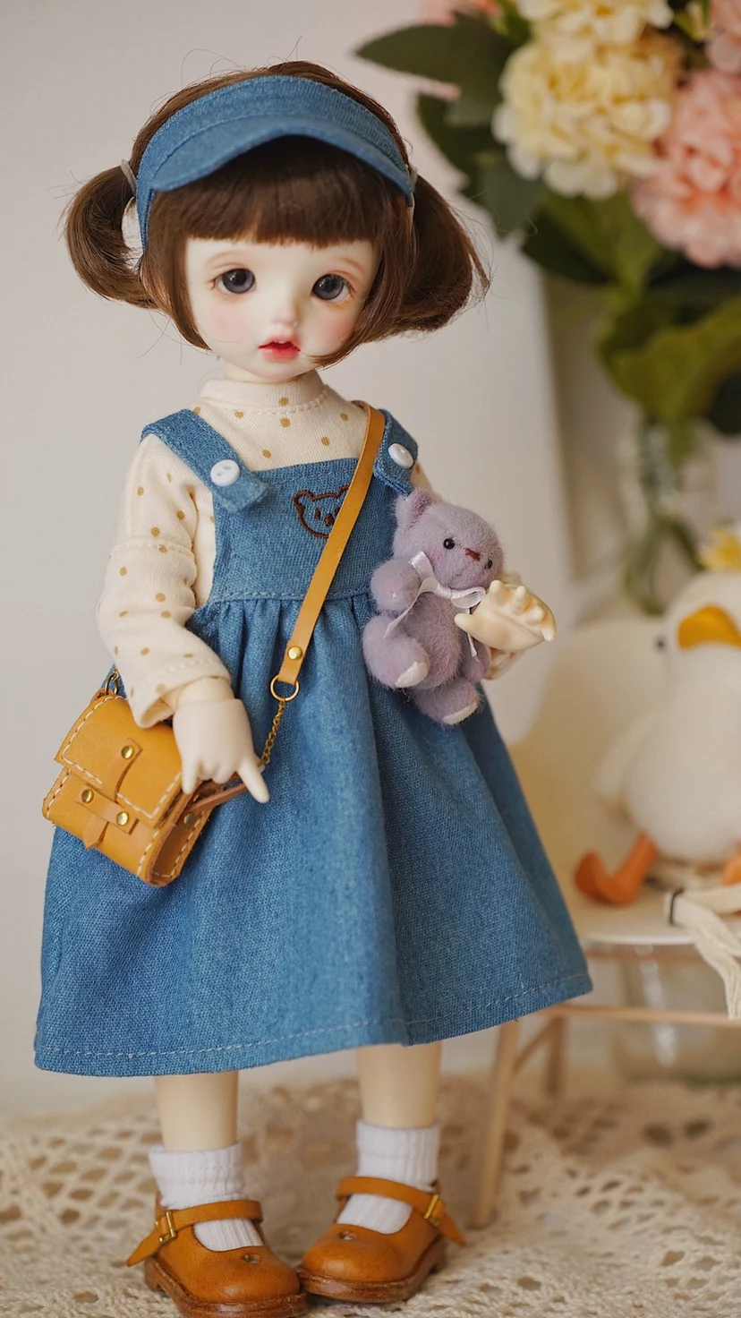 

BJD doll clothes suit suitable for 1-6 size skirt suspenders skirt multicolor cute suit doll accessories