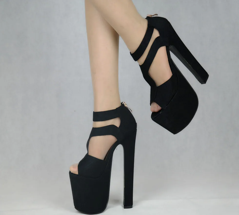 

New fashion super high thick heel nightclub 17cm HIGH SANDALS