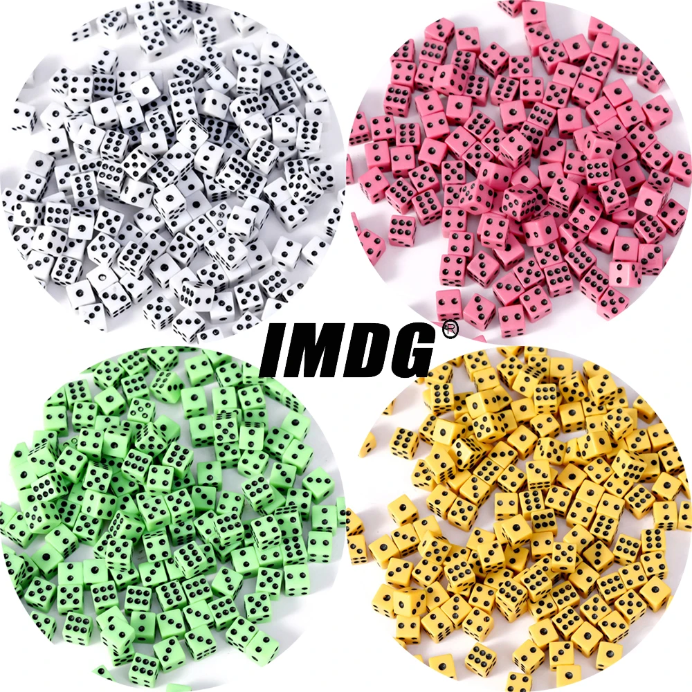 100 шт./упак. 8 мм акриловый квадратный углу игральная кость под прямым углом