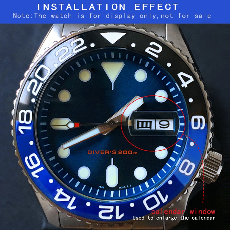 Стекло для часов с двойным календарем минеральное стекло датой кристальная