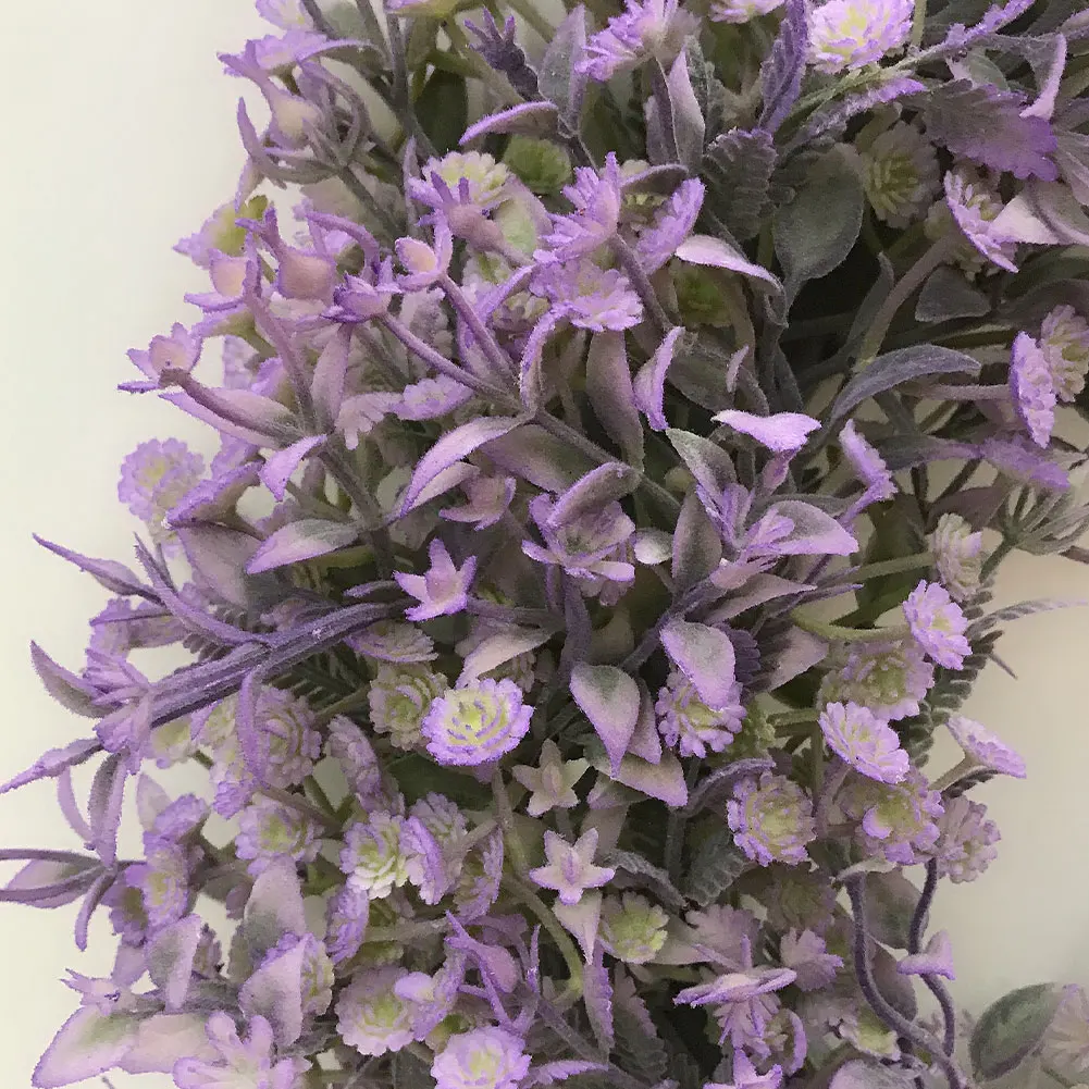 

Artificial Wreath Front Door Decoration Realistic Lavender Gypsophila Garland Holiday Decor Romantic Flower Wall Wedding Party