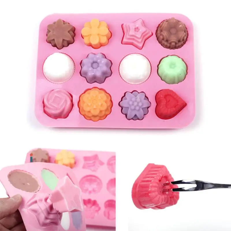 

Kitchen Waffle Mold Non-stick Cake Mould Makers Kitchen Silicone Chocolate Fondant Patisserie Candy Flower Cake Decoration Mould