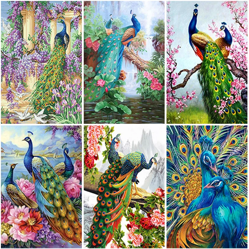 

Full Square Drill 5D Diamond Painting Peacock Scenery Cross Stitch Sale Diamond Embroidery Animal Mosaic Flower Handmade Gift