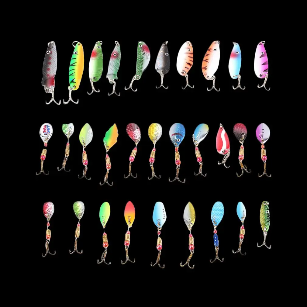 Рыболовная приманка 30 шт./лот 3 г 7 гольян/Поппер Спиннер ложка металлическая Iscas