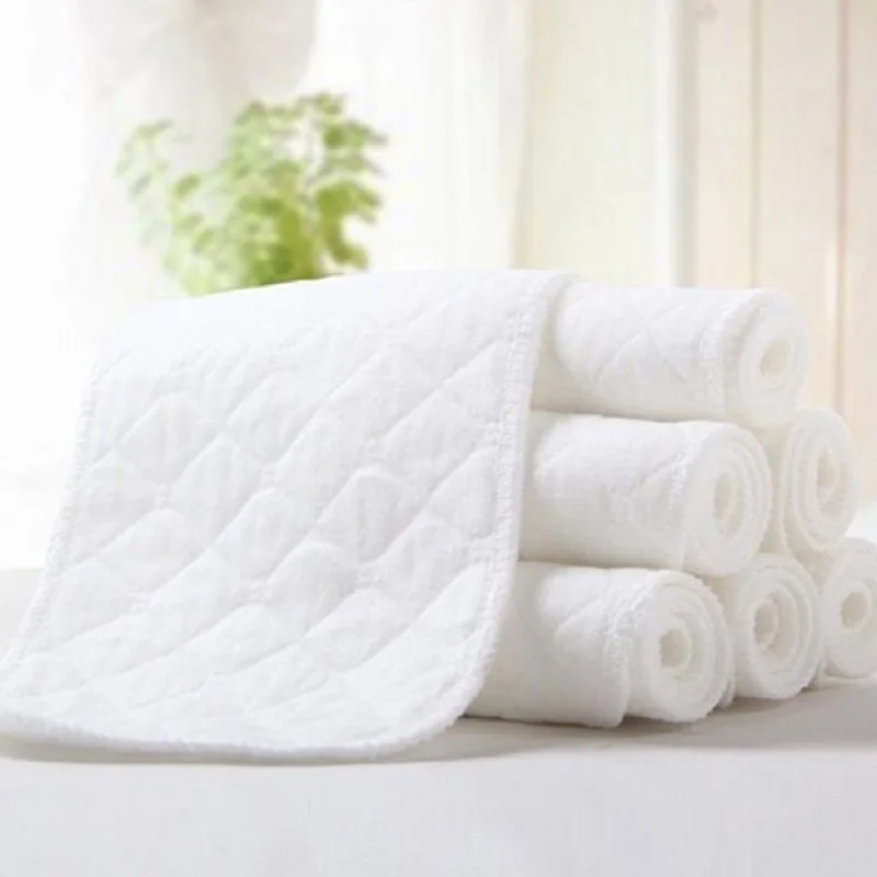 

5PCS New Reusable baby Diapers Cloth Diaper Inserts 1 piece 3 Layer Insert 100% Cotton Washable Babies Care Eco-friendly Diaper