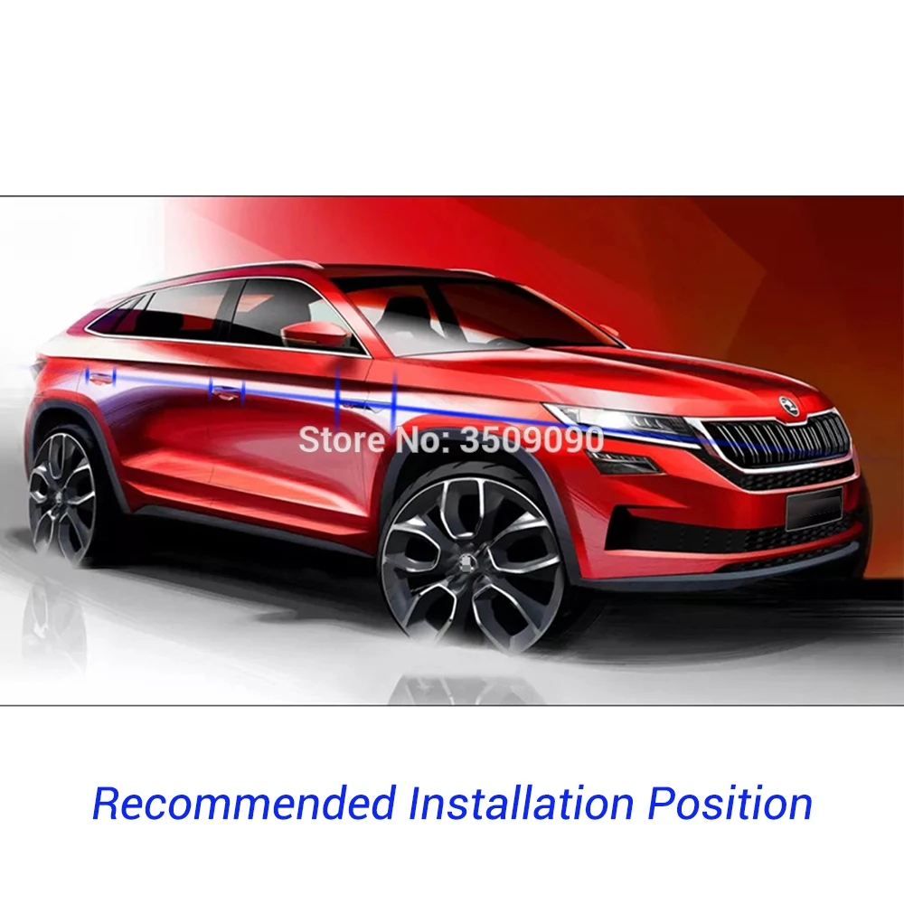 Для Skoda Karoq 2017 2018 2019 2020 значок с боковой эмблемой на дверь автомобиля Оригинальная