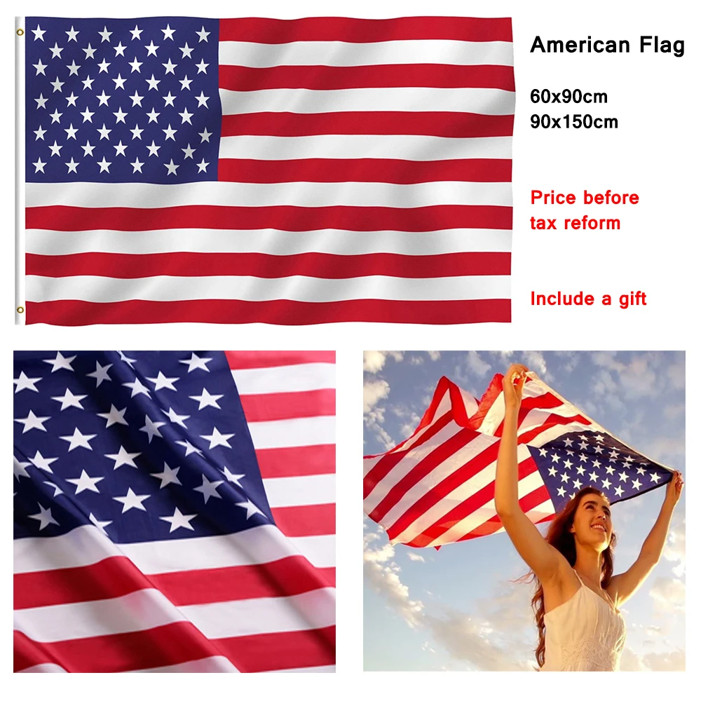 Флаг США флаги страны 3x5 футов украшение из полиэстера США|Флаги баннеры и
