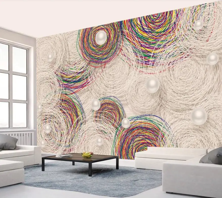 

Настенные абстрактные 3D-обои на спирали, настенные фрески на заказ для гостиной, фоновые Декорации для телевизора, домашний декор